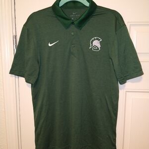 Nike Dri-Fit Green Short Sleeve Polo Shirt Men's sz Medium